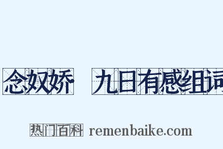 念奴娇·九日有感组词是什么意思的图片